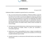 Ministerio Público sobre las primeras citaciones de mencionados en juicio contra JOH en Estados Unidos: