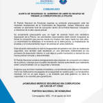 Comunicado Partido Nacional