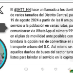 Autoridades de IHTT, hace llamado a unidades privados.