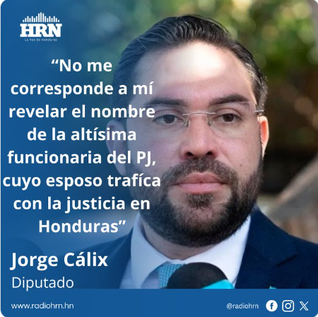 Declaraciones del diputado Jorge Cálix, sobre el caso del juez Marco Vallecillo.