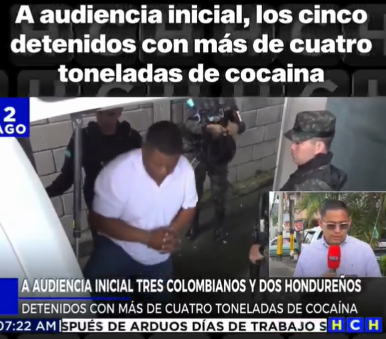 Audiencia inicial para tres ciudadanos colombianos y dos hondureños
