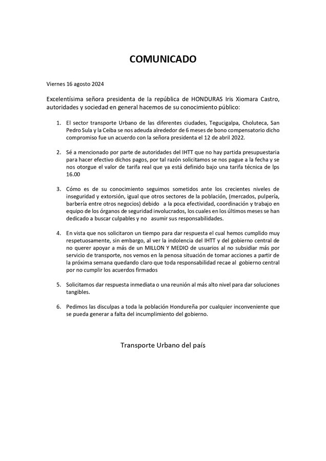 Conflictividad en sector transporte por subsidio