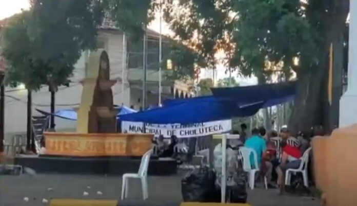 Protesta locatarios del mercado Choluteca