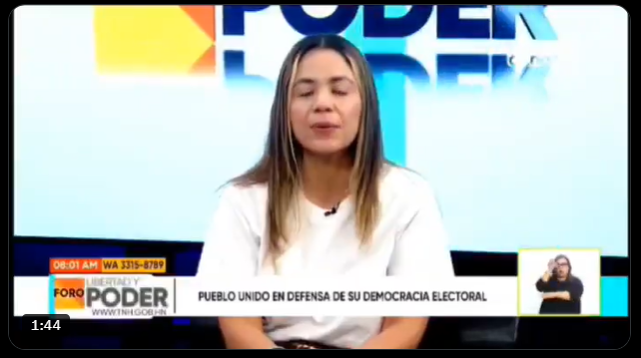 Precandidata diputada Partido Libre, Rocío Santos.