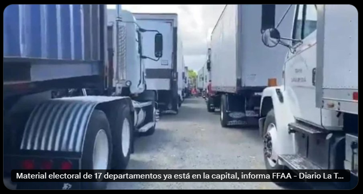 Traslado del material electoral