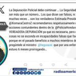 Declaraciones de la Vice ministra de seguridad Julissa Villanueva