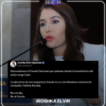 Diputada del Partido Liberal Iroshka Elvir denuncia.