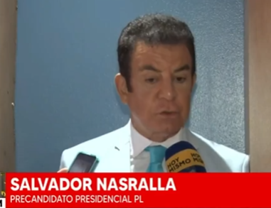 Salvador Nasralla, candidato presidencial del PL, sobre alianza