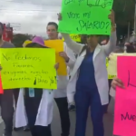 Protesta de médicos de doce especialidades del Hospital Escuela