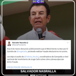 precandidato presidencial del Partido Liberal, Salvador Nasralla, denuncia