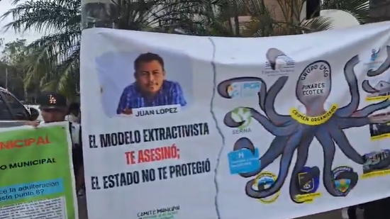 Plantón, pobladores de Tocoa, Colón llegan a los Tribunales en materia de Criminalidad Organizada
