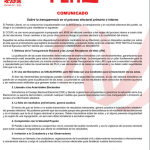Preocupa transparencia de las elecciones ante los cambios que pretende hacer Libre, advierte el Partido Liberal (PL)